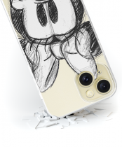 Disney Case Apple iPhone 15 Minnie Partial Print Sketch Transparent