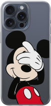 Disney Case Apple iPhone 15 Pro Max Mickey Partial Print Hiding Transparent
