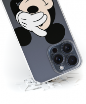 Disney Case Apple iPhone 15 Pro Max Mickey Partial Print Hiding Transparent