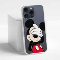 Disney Case Apple iPhone 15 Pro Max Mickey Partial Print Hiding Transparent