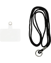 Vivid Lanyard Rhinestone Neck Strap Black