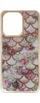 Vivid Mermaid Scale Silicone Case Redmi 13C Rose Gold