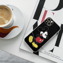 Disney Case Apple iPhone 15 Plus Mickey Full Print Smiley Black