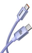 Baseus Crystal Shine Series PD Cable Type-C to Type-C 100W 2m Lilac
