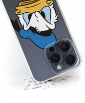 Disney Case Apple iPhone 15 Pro Donald Partial Print Angry Transparent