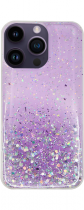 Vivid Liquid Glitter Case Apple iPhone 14 Pro Purple/Multicolor