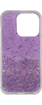 Vivid Liquid Glitter Case Apple iPhone 14 Pro Purple/Multicolor