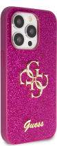 Guess Fixed Glitter 4G Logo Silicone Case Apple iPhone 15 Pro Max Purple