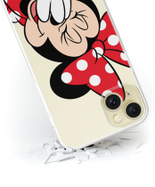 Disney Case Apple iPhone 15 Plus Minnie Partial Print Smiley Transparent