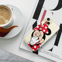 Disney Case Apple iPhone 15 Plus Minnie Partial Print Smiley Transparent