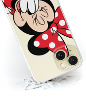 Disney Case Apple iPhone 15 Minnie Partial Print Smiley Transparent