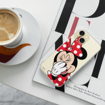 Disney Case Apple iPhone 15 Minnie Partial Print Smiley Transparent