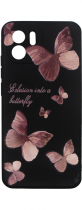 Vivid Silicone Case Redmi A2 Butterfly Black/Pink