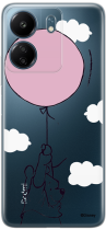 Disney Case Redmi 13C Winnie the Pooh Partial Print Balloon Transparent