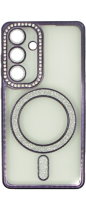 Vivid Magsafe Strass and Glitter Case Samsung Galaxy S24 Purple