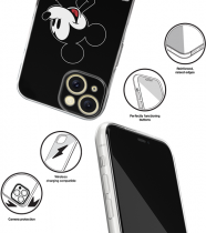 Disney Case Apple iPhone 15 Mickey Full Print Smiley Black