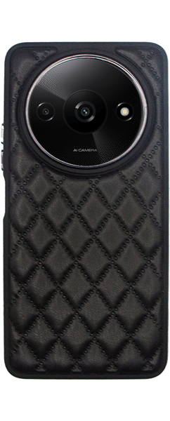 Vivid Diamond Shape PU Leather Case Redmi A3 Black