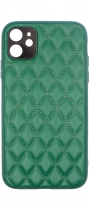 Vivid Diamond Shape PU Leather Case Apple iPhone 11 Green