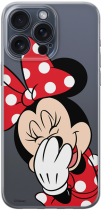 Disney Case Apple iPhone 15 Pro Max Minnie Partial Print Smiley Transparent