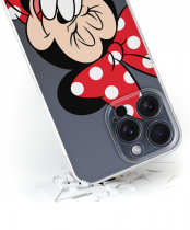 Disney Case Apple iPhone 15 Pro Max Minnie Partial Print Smiley Transparent