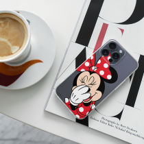 Disney Case Apple iPhone 15 Pro Max Minnie Partial Print Smiley Transparent