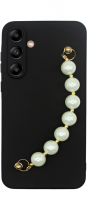 Vivid Silicone Case Pearl Chain Samsung Galaxy A04s Black