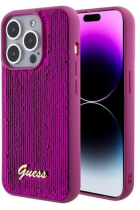 Guess “Sequin Script Metal” Hard Case Apple iPhone 15 Pro Max Fuchsia