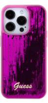 Guess “Sequin Script Metal” Hard Case Apple iPhone 15 Pro Max Fuchsia