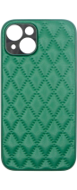 Vivid Diamond Shape PU Leather Case Apple iPhone 14 Green