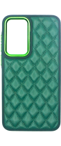 Vivid Diamond Shape PU Leather Case Samsung Galaxy A35 5G Green