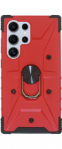 Vivid Ring Rugged Armor Case Samsung Galaxy S24 Ultra Red