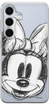 Disney Case Samsung Galaxy S24 Minnie Partial Print Sketch Transparent