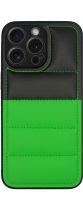 Vivid Puffer Back Cover Apple iPhone 15 Pro Green/Black