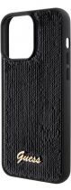 Guess “Sequin Script Metal” Hard Case Apple iPhone 15 Pro Max Black