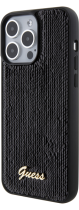 Guess “Sequin Script Metal” Hard Case Apple iPhone 15 Pro Max Black