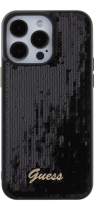 Guess “Sequin Script Metal” Hard Case Apple iPhone 15 Pro Max Black