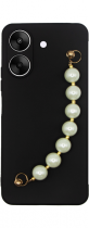 Vivid Silicone Case Pearl Chain Redmi 13C Black