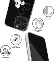 Disney Case Apple iPhone 15 Pro Max Mickey Full Print Smiley Black