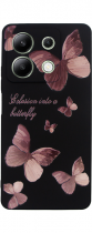 Vivid Silicone Case Redmi Note 13 4G Butterfly Black/Pink