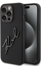 Karl Lagerfeld “Karl Script Logo” Hard Silicone Case Apple iPhone 15 Pro Black