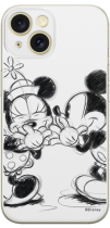 Disney Case Apple iPhone 15 Mickey and Minnie Full Print Secret White