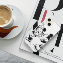 Disney Case Apple iPhone 15 Mickey and Minnie Full Print Secret White