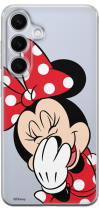 Disney Case Samsung Galaxy S24 Minnie Partial Print Smiley Transparent