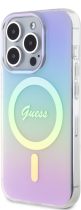 Guess Iridescent Magsafe Hard Plastic Case Apple iPhone 15 Pro Rainbow Purple