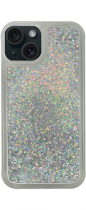 Vivid Liquid Glitter Case Apple iPhone 15 Silver