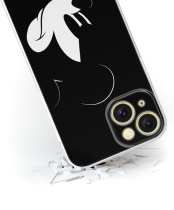 Disney Case Apple iPhone 15 Mickey Full Print Angry B/W Black