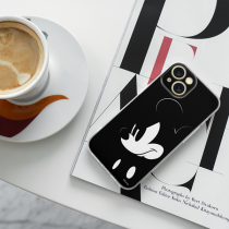 Disney Case Apple iPhone 15 Mickey Full Print Angry B/W Black