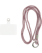 Vivid Lanyard Rhinestone Neck Strap Pink