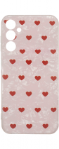 Vivid Heart Glitter Case Samsung Galaxy A25 5G Clear/Red