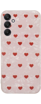 Vivid Heart Glitter Case Samsung Galaxy A25 5G Clear/Red